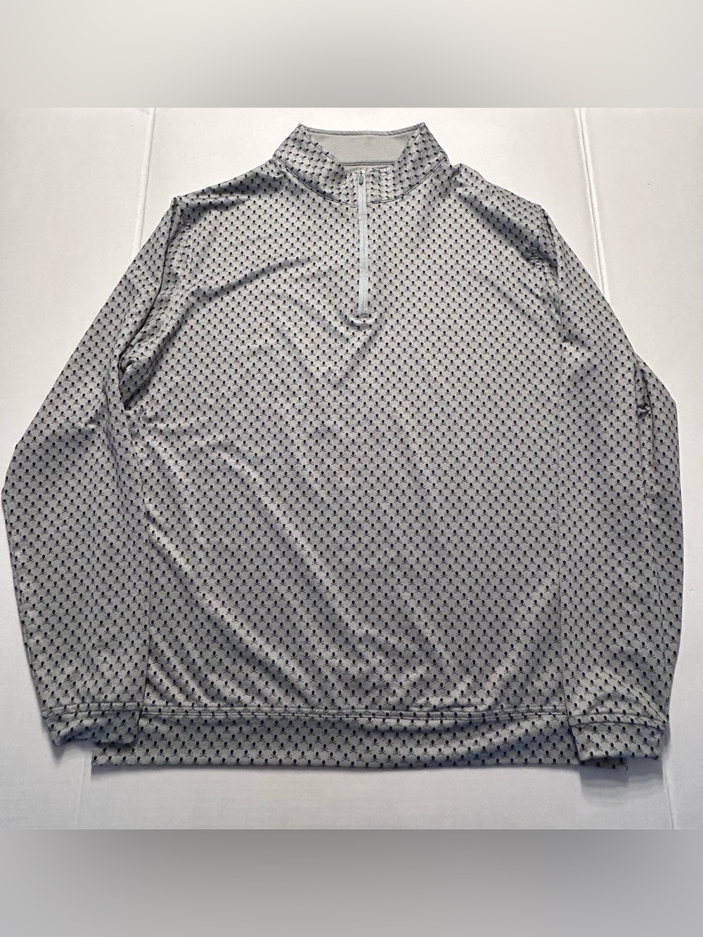 Peter Millar Mens Performance Pullover 1/4 Zip Skull Golf Clubs Crossbones XL